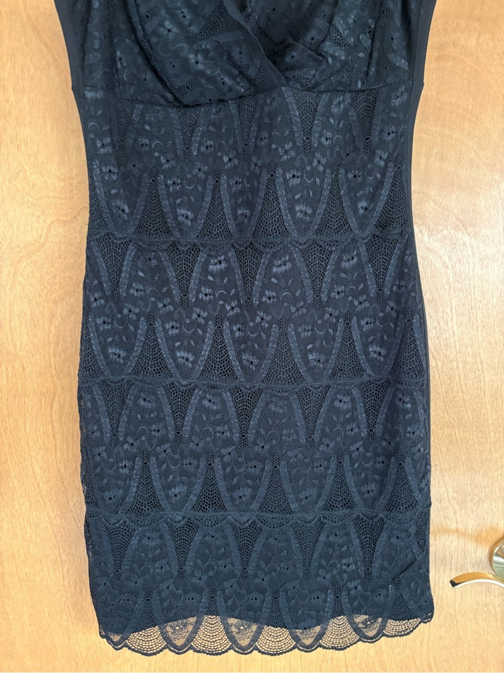 Daisy Fuentes Black Sleeveless Lace Sheath Dress Size M Black - Picture 5 of 13